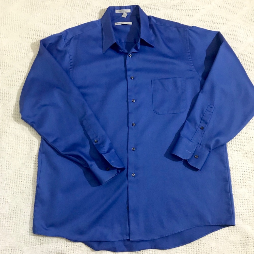 Geoffrey Beene Blue Button Down Shirt.  Size 17